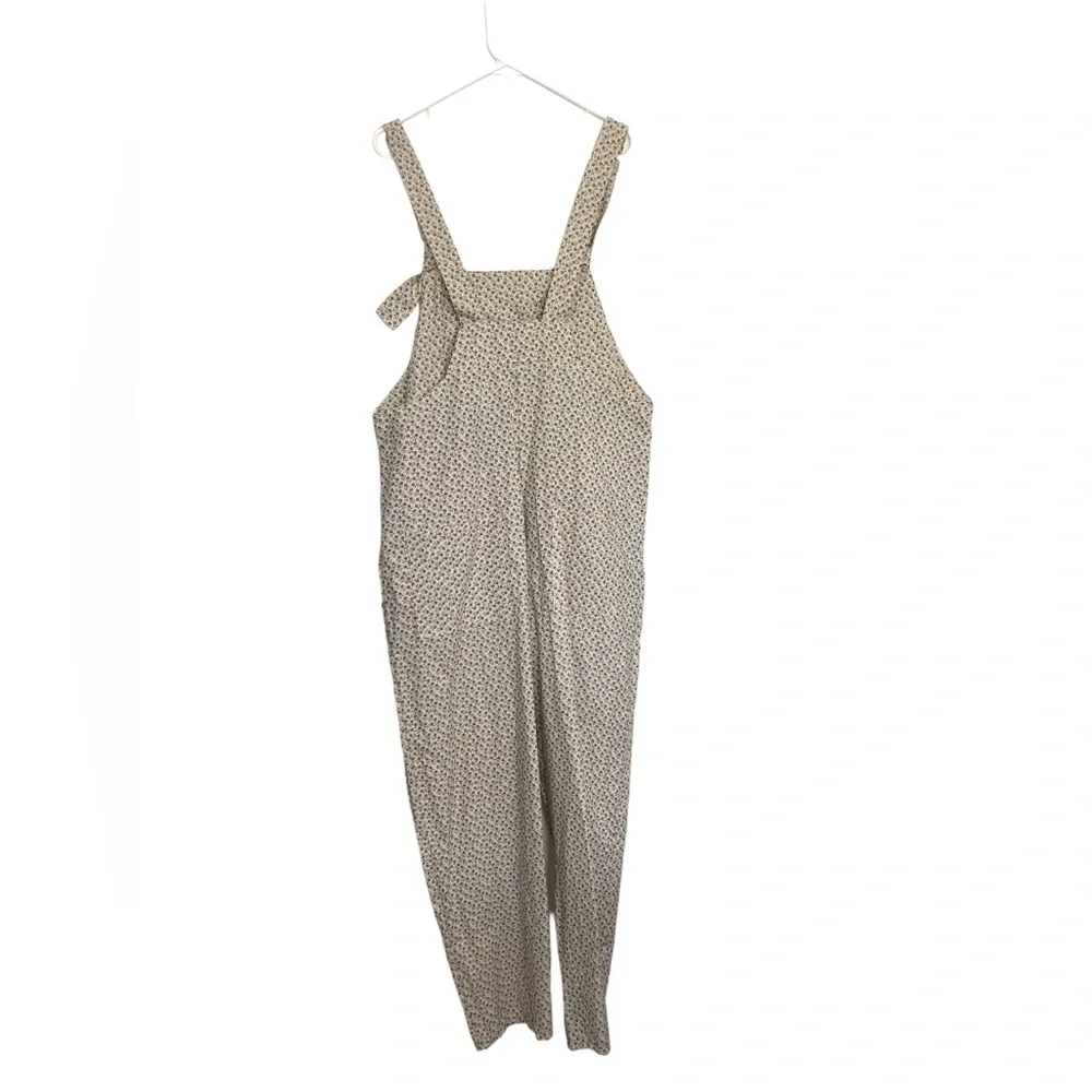 Farmhouse Frocks Overalls Floral Md Relaxed Tapered Bib Handmade Amish Romper - Picture 4 of 7